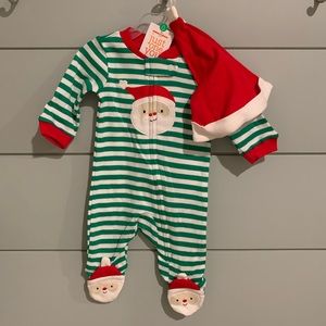 Christmas Sleeper Outfit with Hat